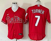 Men's Philadelphia Phillies #7 Trea Turner Red Stitched MLB Flex Base Nike Jersey,baseball caps,new era cap wholesale,wholesale hats
